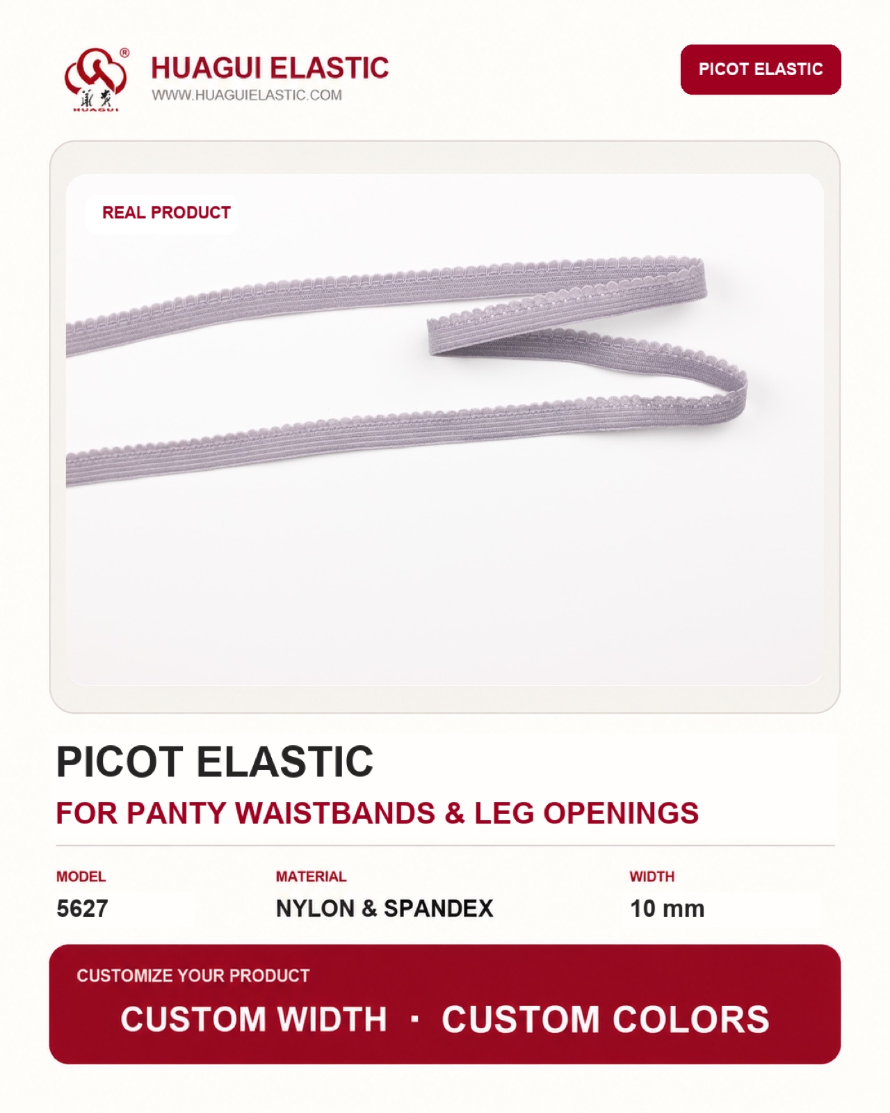 5627 | Picot Elastic - Application