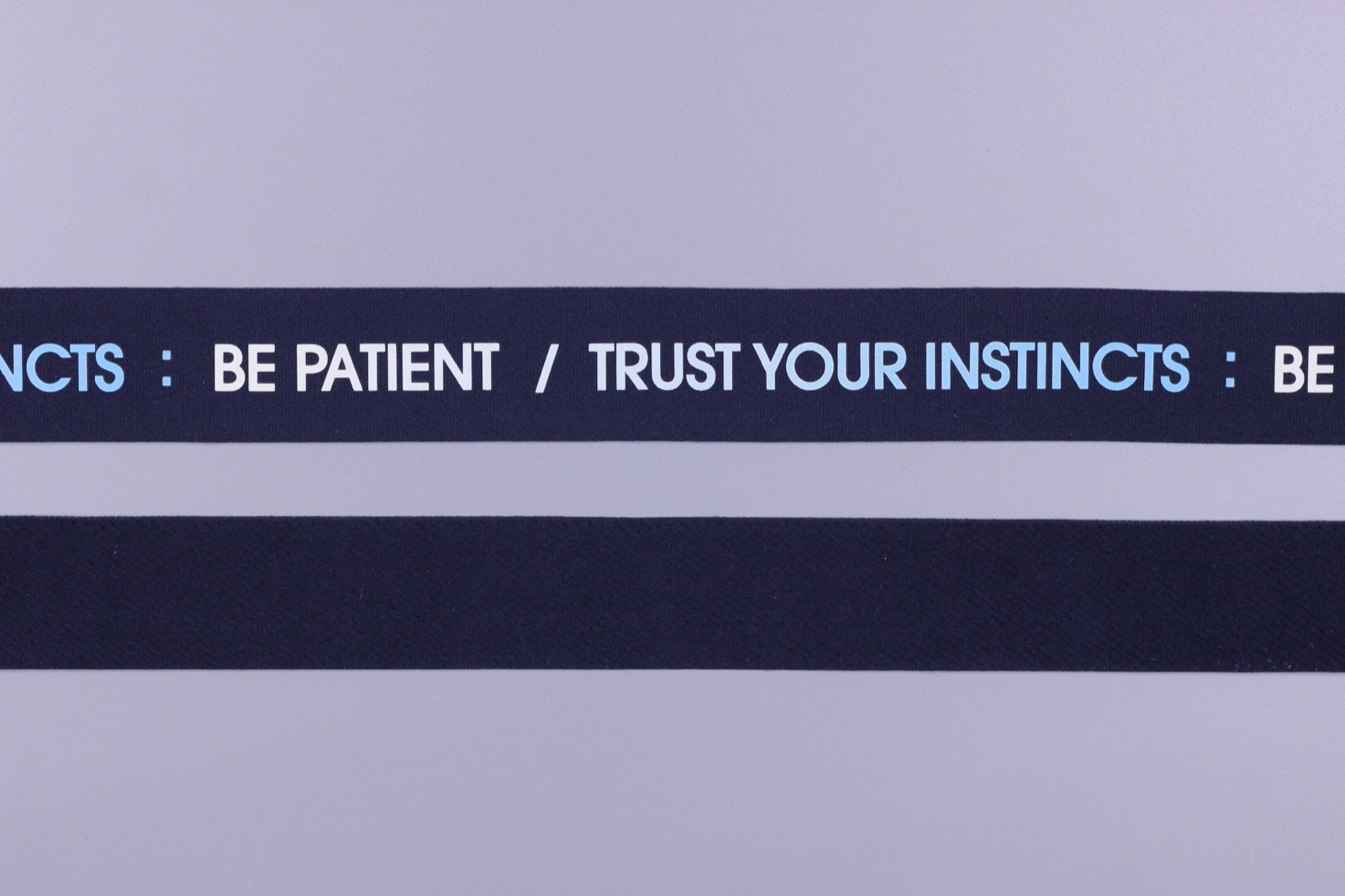 BE PATIENT Printed Elastic
