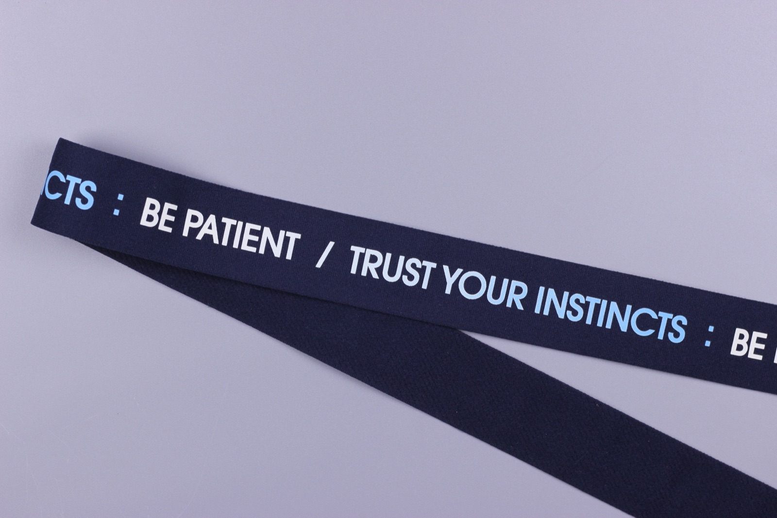 BE PATIENT Printed Elastic - Colors