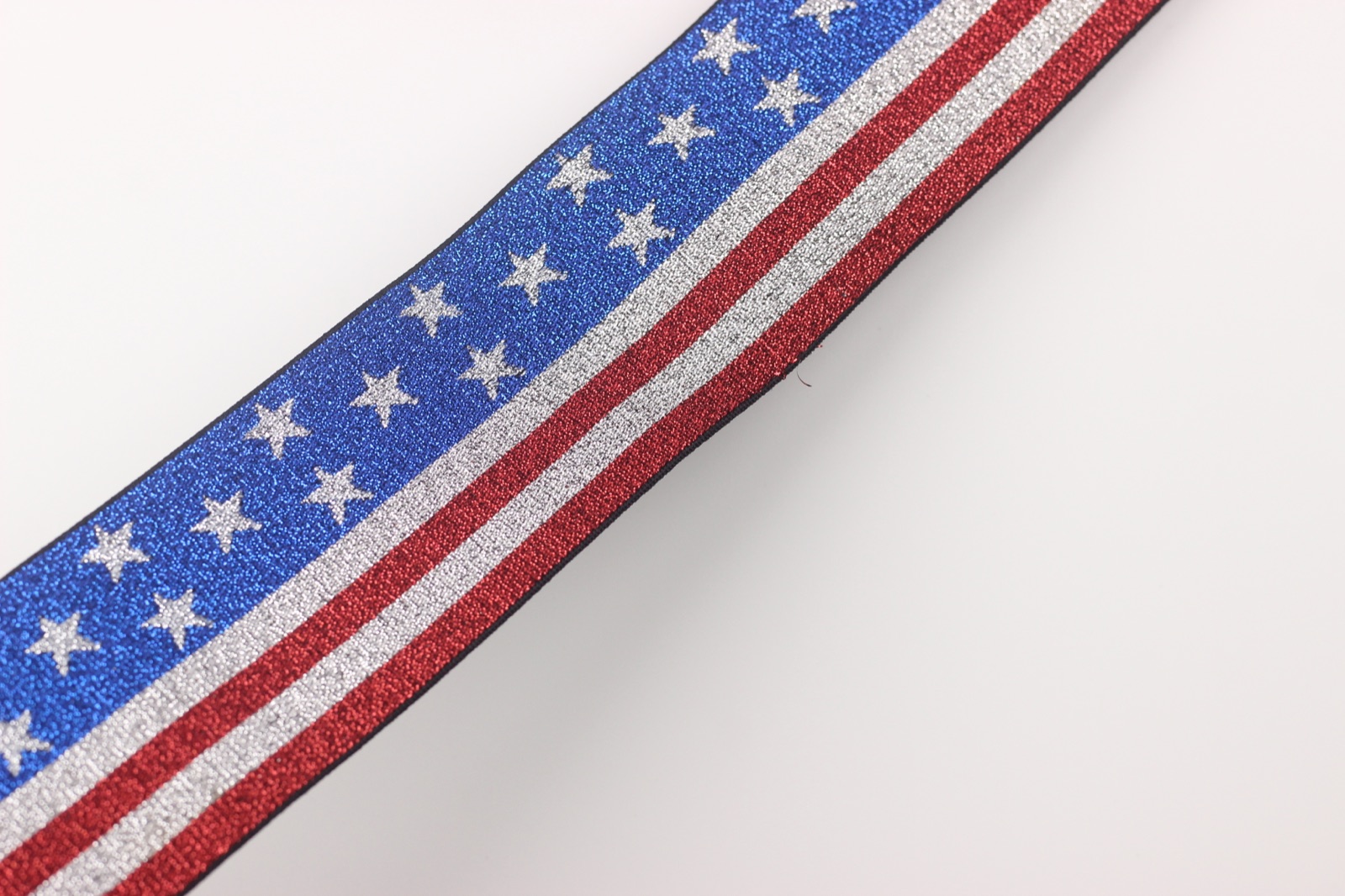 Metallic Star-and-Stripe Jacquard Elastic - Application