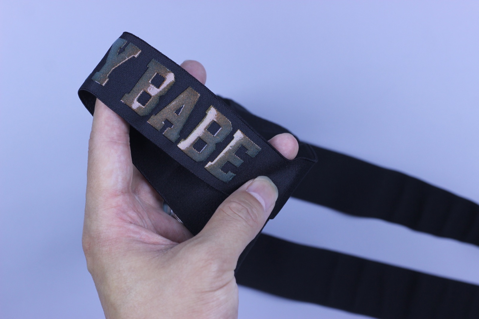 SPOOKY BABE Silicone Printed Elastic - Application